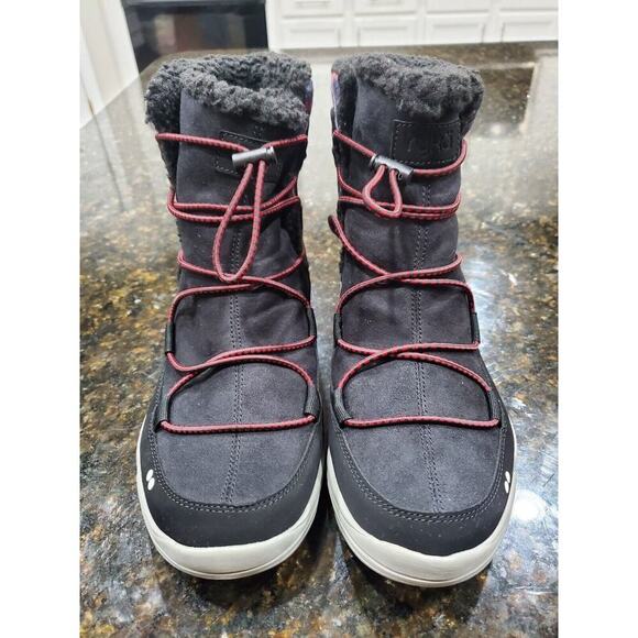 Ryka Alyssa Black Women's Water Resistant Soft Faux Fur Ankle Boots Size 9.5 M - Picture 1 of 12